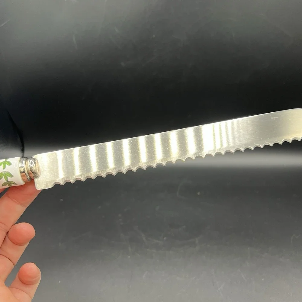 Portmeirion Botanic garden Serrated‎ Bread Knife Floral Design Porcelain Handle
